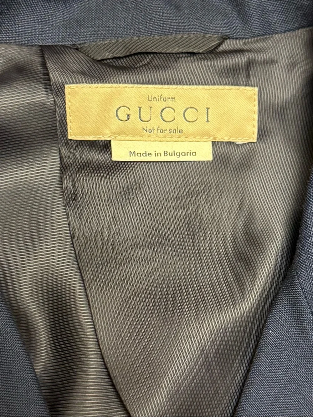 Gucci Uniform Not For Sale Jacket GG Logo Rare Navy Blue Size 56